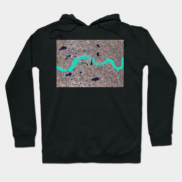 Epic London Map hand drawing Hoodie by ol1ie